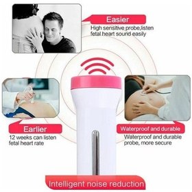 Resim Createtech Ev Fetal Doppler Bebek Kalp Dedektörü, Lcd Ekranlı Radyasyonsuz Fetal Kalp Atış Monitörü 