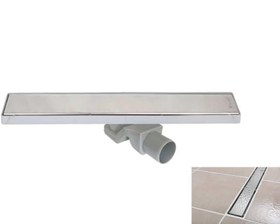 Resim Sukar Line/4E Plain Izgara Lineer Duş Kanalı Paslanmaz Çelik Izgaralı, Plastik Kasalı, Yalıtım Eteksiz - 20 cm 
