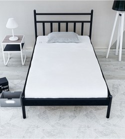 Resim Metalia Gm 230 Lima Tek Kişilik Karyola Siyah 90x190 