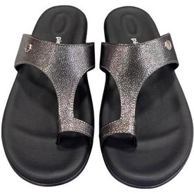 Resim Pierre Cardin Parmak Arası Geçmeli Anatomik Bayan Terlik Platin 