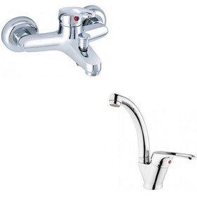 Resim Erce Mix Kuğu Lavabo Ve Banyo Bataryası Krom 