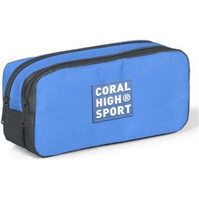 Resim Coral High Sport İki Gözlü Mavi Siyah Kalem Çantası 