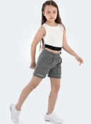 Resim Slazenger DEVARAJ IN Kız Çocuk Cepli Koyu Gri Şort 