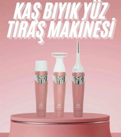Resim byzm 3 Başlıklı Kıl Tüy Temizleyici Epilasyon Aleti Tüm Cilt Tiplerine Uygun 
