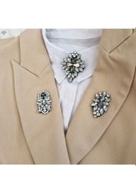 Resim Gümüş Vaoov 3 Lü Set Özel Seri Yaka Broş, Yaka İğnesi , Taşlı Tasarım, Hediyelik , Yaka Çiçeği Siyah Çok Renkli 