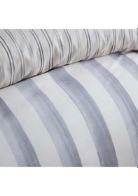 Resim Apricitas Home Muslin Çift Kişilik Yatak Örtülü Nevresim Takımı Stripe Beige Mix 