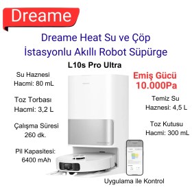 Resim Dreame L10S Ultra Gen 2 Çöp Istasyonlu Akıllı Robot Süpürge + Xiaomi Akıllı Saat Hediye 