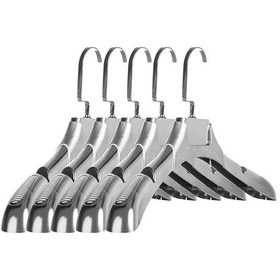 Resim Ceket Elbise Askısı Plastik Gümüş Kaplama İtalyan Kanca A Kalite Kıyafet Takım Askısı 20 Adet Diğer 