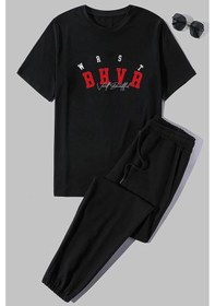 Resim Unisex Bhvr Baskılı 2'li Eşofman Takımı Siyah 