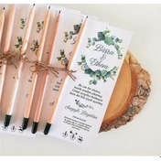 Resim 30 Adet Özel Tasarım Yeşeren Kalem+Süsleme / Düğün Bebek Hediyesi 