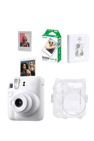 Resim Fujifilm Instax Mini 12 Fotoğraf Makinesi-10lu Film-simli Pleksi Kılıf-64lü Albüm Ve Mıknatıslı Çerçeve Set 2 