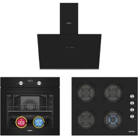 Resim Simfer SB8230 - T3046 - SD8721 Trend Dijital Siyah 3'lü Ankastre Set 