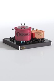 Resim Kenzlife Ankastre Modülü Kabini Lutetyum Gri Ocak Altı Tezgah Aparatı 