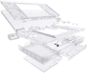 Resim eXtremeRate Nintendo DS Lite NDSL için yedek kılıf, tam kılıf ve düğmeler ve ekran koruyucu kabuk aksesuarı, Nintendo DS Lite el oyun konsolu için (şeffaf) – Konsol YOK 