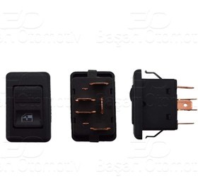 Resim Volkswagen Jetta Passat 1988 ve Sonrası Uyumlu Cam Açma Düğmesi Tekli 
