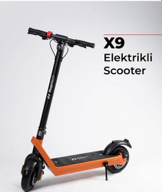 Resim X9 Elektrikli Scooter - Çıkartılabilir Bataryalı 850w Katlanabilir Scooter Turuncu 