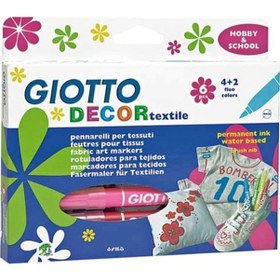 Resim Giotto Decor Textile Kumaş Boyama Kalemi 6 Renk 