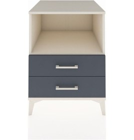 Resim Kronos Komodin Tek Raflı 2 Çekmeceli 60x59x80 Aytaşı-antrasit Aytaşı 