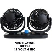 Resim beyaztuning Araç Içi Fan Oto Vantilatör 12 Volt Çift Başlı 4inç 