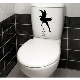 Resim Wc Klozet için Bk Perisi Sticker Yapıştırma 