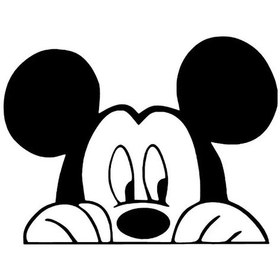 Resim Camdan Bakan Mickey Sticker 20 X 16 Cm 
