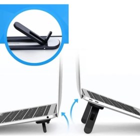 Resim Varyant Store 2 Kademeli Katlanabilir ve Yapışkanlı Laptop Standı Siyah 