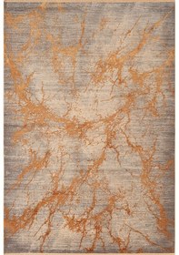 Resim Art At003t Kiremit Halı Modern Desen Triko Akrilik Viskon Boyama Yüksek Sıklık Ipek Serisi-762 Terra 