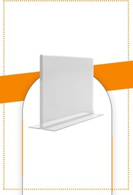 Resim Genel Markalar A5 T Tipi Yatay Masa Üstü 50'Li Paket / 2.8 Mm Şeffaf Pleksi Föylük / Broşürlük 