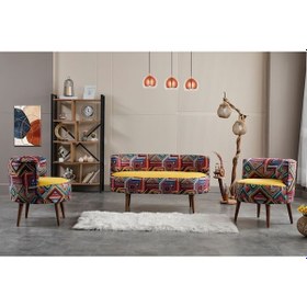 Resim Azra Mobilya Sydney Çay Seti Koltuk Takımı - Cafe, Ofis, Balkon, Kafe, Bahçe, Ofis, Salon Mobilyası Karışık Sarı 