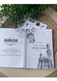 Resim Ramazan Ajandası Zamansız Tarihsiz Ve Iki Sayfa Etiket Mor 