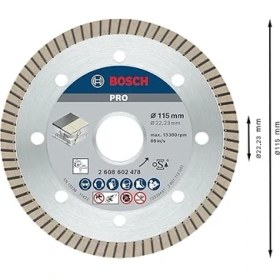 Resim Professional Accessories Best Serisi Seramik Için, Extra Temiz Kesim Turbo Segman Elmas Kesme Diski 115 mm 