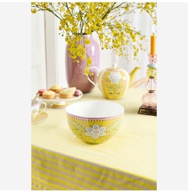 Resim Sarı Porselen Servis Kasesi 18 Cm 