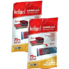 Resim Brillant Vakumlu Hurç, 2li Set, Xlarge Boy 55x90 Şeffaf 
