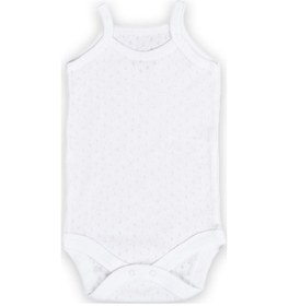 Resim Novibaby 6-9 Ay Jakarlı İp Askılı Beyaz Bebek Atlet Body Zıbın Çıtçıtlı 100% Pamuk Beyaz 