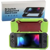 Resim Nintendo Switch Uyumlu Çizilmeye Dayanıklı Arka Kapak Yeşil + Kırmızı 
