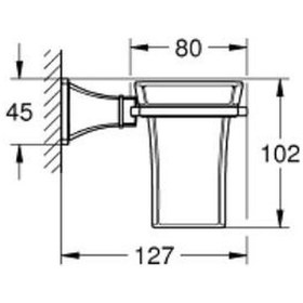Resim Grohe Grandera Seramik Fırçalık Ve Tutacağı - 40909000 Gümüş 