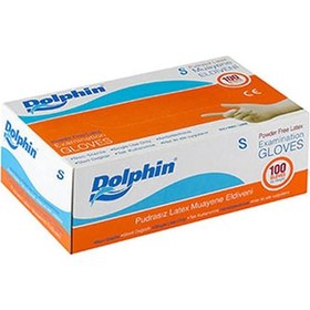 Resim Dolphin Pudrasız Lateks Muayene Beyaz Eldiven 10 x 100'lü 