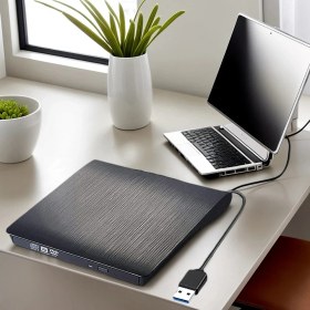 Resim Teknofaji Harici DVD Rw External USB 3.0 Slim Harici Tak Çalıştır CD DVD Sürücü Okuyucu Optik Okuyucu 