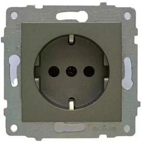 Resim Ovivo Antrasit Topraklı Priz Çerçevesiz 120 Adet Koli Bazında 