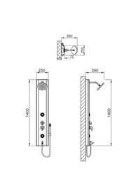 Resim Vitra Move Mds A45813 Masajlı Duş Sistemi Gümüş 