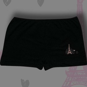 Resim GRI MOR TEKSTIL 3'LÜ KIZ ÇOCUK PAMUKLU PARİS BASKILI BOXER TAKIM 