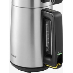 Resim 1.7 Lt Çelik Çay Makinesi, Sağlam ve Şık, Gri Renk, Dayanıklı Tasarım 