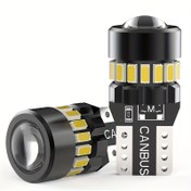 Resim 2 adet LUPUAUTO LED Far Ampulleri - T10 W5W Lens Projeksiyonlu, CANBUS Hatasız, Alüminyum Tak ve Çalıştır, %300 Daha Parlak, Araba İç Kubbesi, Harita ve Kapı Plaka için 720° Küresel Işık, Araç Aydınlatma Çözümleri | Şık Siyah Ampul | Yüksek Degerli Direnç, Arabalar için Far Ampulleri 