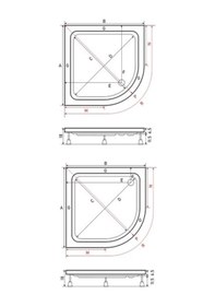 Resim Shower 100X100 Oval Duş Teknesi 