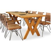 Resim Neiwel Linna Doğal Ahşap Toplantı Masası x 80 x 180 Açık Ceviz 