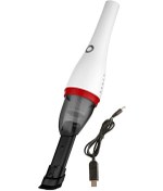 Resim Springsun Beyaz Kablosuz El Fırçası: 90w Güçlü Emme, 30 Dakika Kullanım Süresi, Ev/araba İçin Islak-kuru Temizleme, 280ml Kapasite 