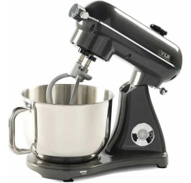 Resim Easy Chef M122 Plus Dc Motor Stand Mikser Çift Başlıklı Parlak Koyu Gri 