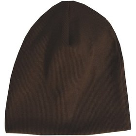 Resim Luess Çocuk Unisex Fitilli Kışlık Bere Koyu Kahverengi 