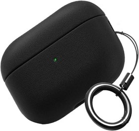 Resim Minesk Airpods Pro 3 ile Uyumlu Leather Skin Parmak izi Tutmayan ve Çizilmeyen Dış Yüzeye Sahip Mükemmel Koruma Sağlayan Orta Sertlikte Silikon Kılıf (Siyah, Airpods Pro 3. Nesil 2025) 