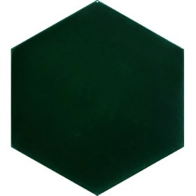 Resim Armada Çini 15x17 Cm Düz Yeşil Altıgen Seramik 